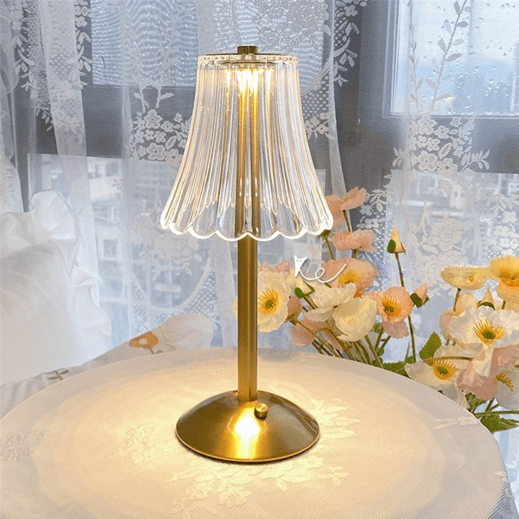 Crystal Table Lamp Decorative Golden Light for Modern Interiors