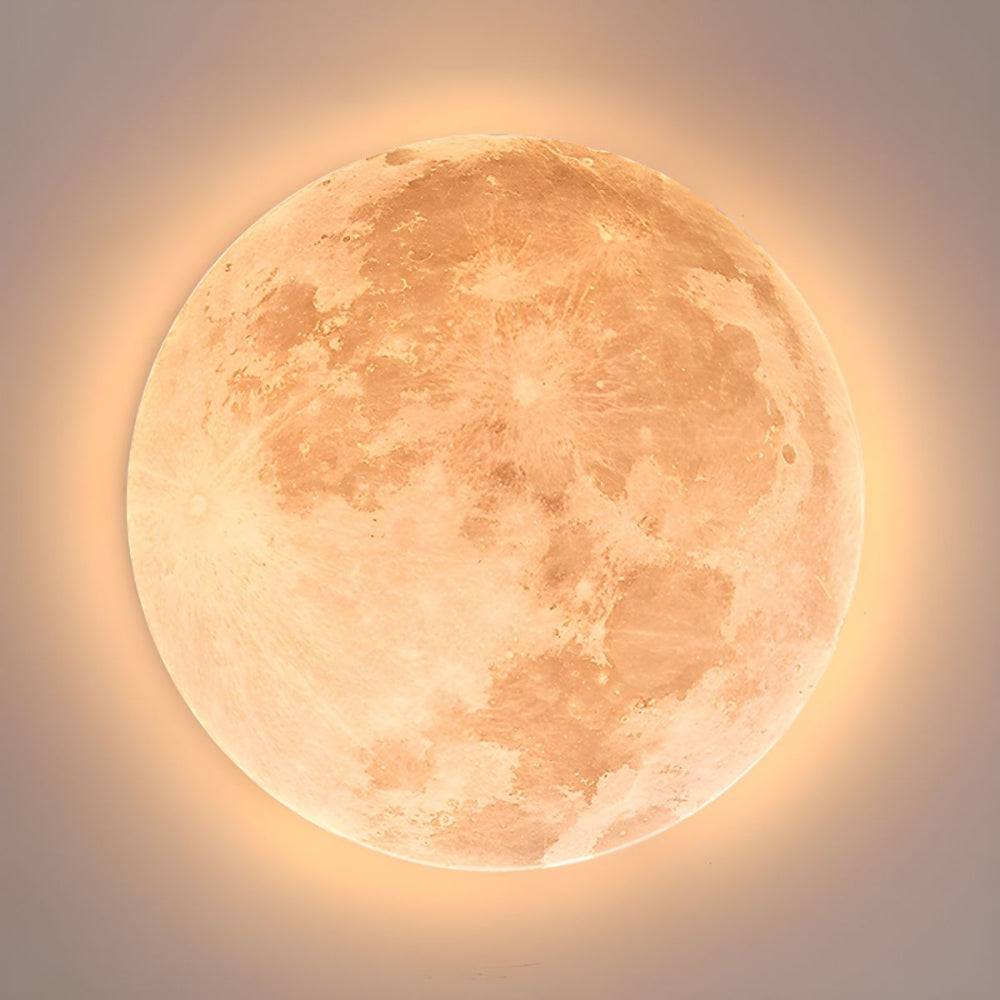 Modern Moon Ceiling Light Fixture Smooth Ambient Home Lighting