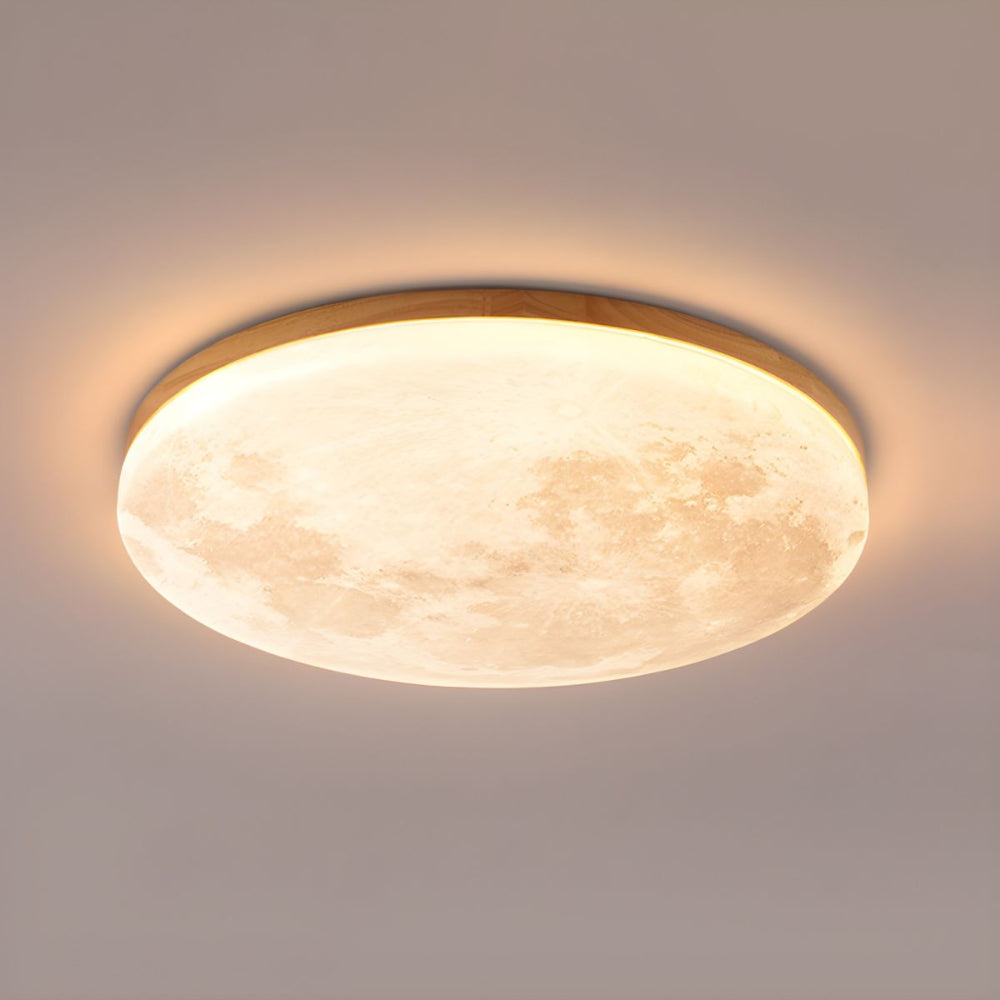Modern Moon Ceiling Light Fixture Smooth Ambient Home Lighting