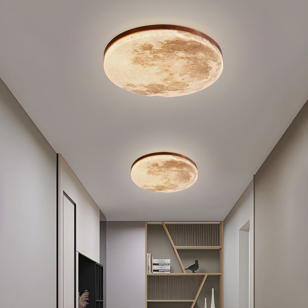 Modern Moon Ceiling Light Fixture Smooth Ambient Home Lighting