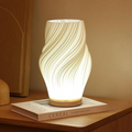 Contemporary Accent Lamp Stylish Wave Design with Adjustable Glow