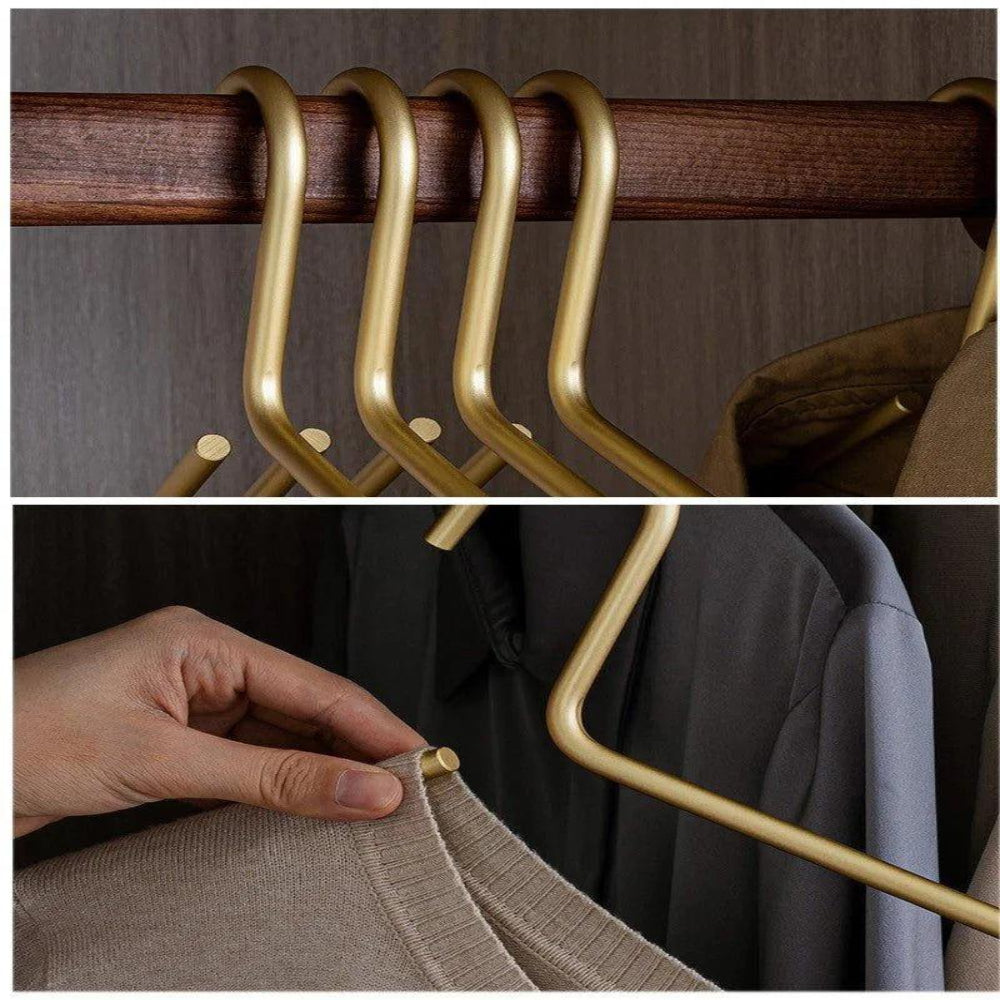 Non-Slip Clothes Hangers Set of 5 Space-Saving Closet Storage
