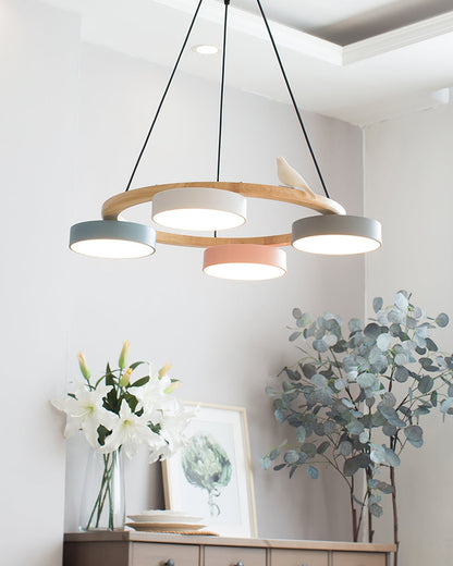 Velora Bird Round Chandelier