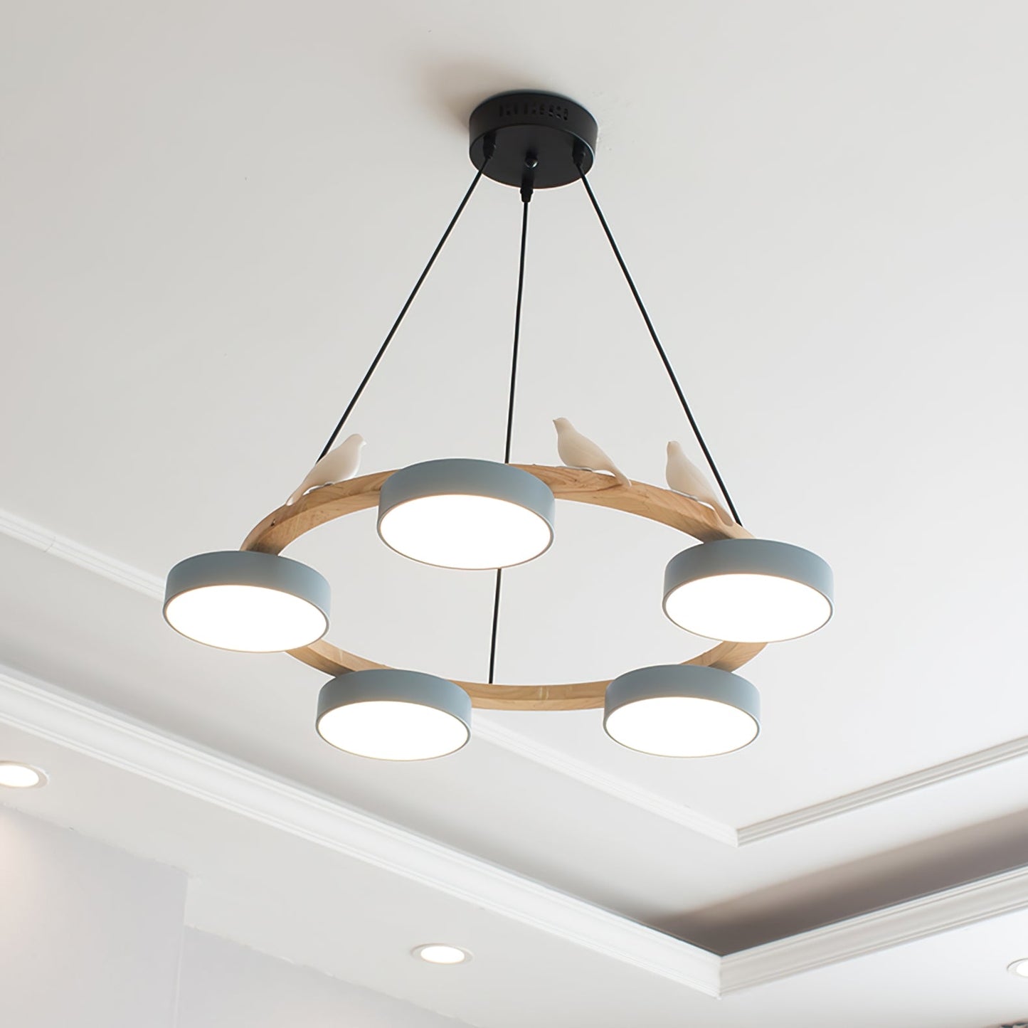 Velora Bird Round Chandelier