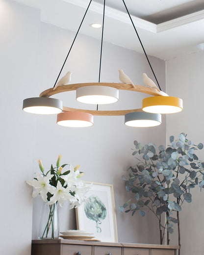 Velora Bird Round Chandelier
