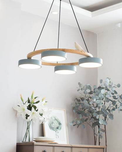 Velora Bird Round Chandelier
