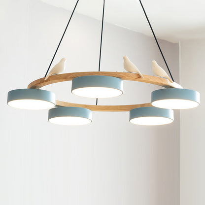 Velora Bird Round Chandelier