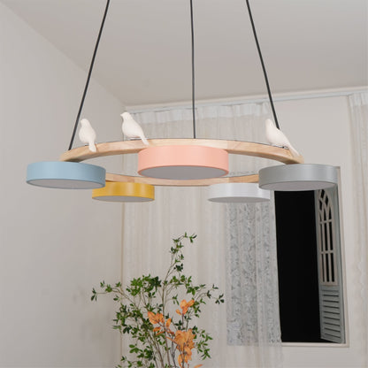 Velora Bird Round Chandelier