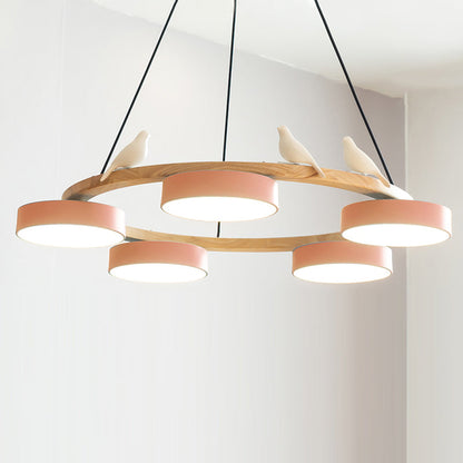 Velora Bird Round Chandelier