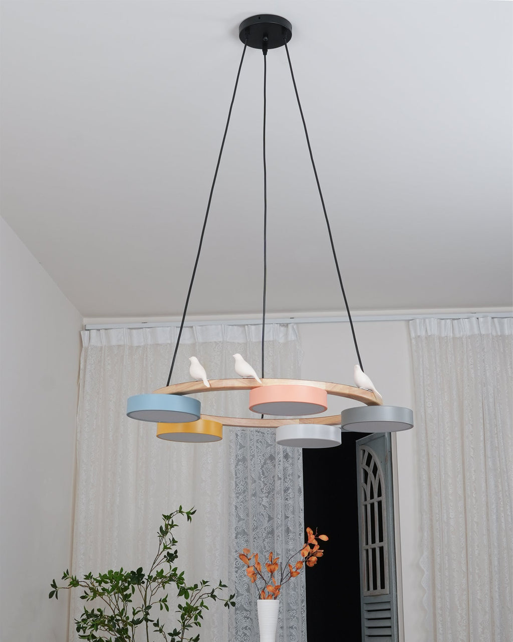 Velora Bird Round Chandelier