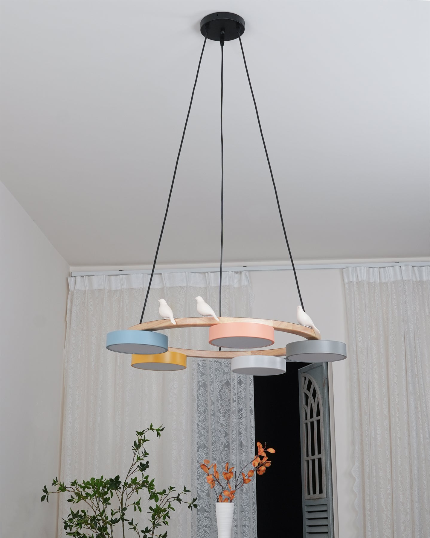 Velora Bird Round Chandelier