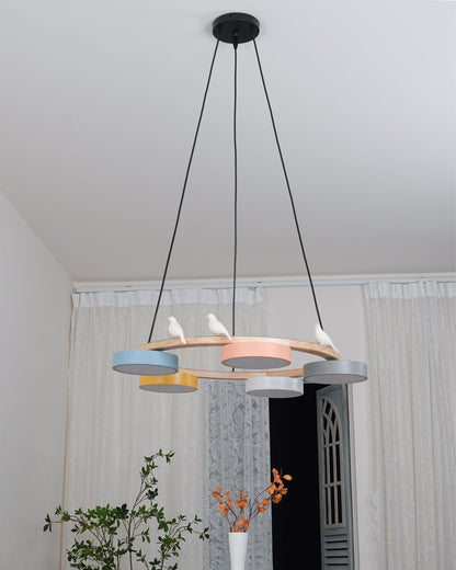 Velora Bird Round Chandelier