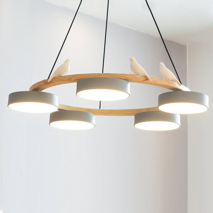 Velora Bird Round Chandelier
