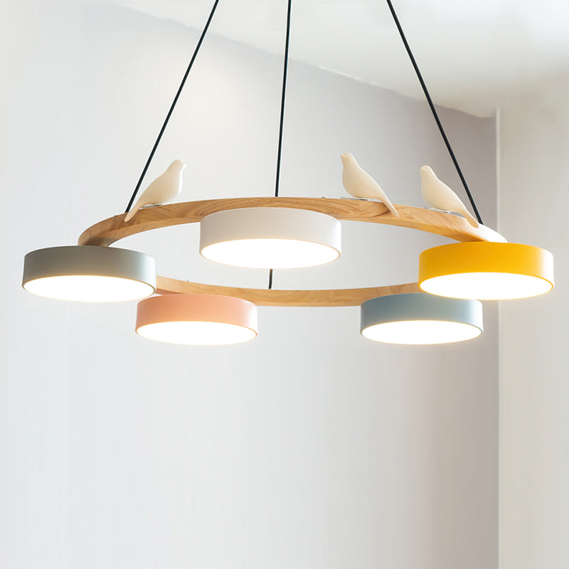 Velora Bird Round Chandelier