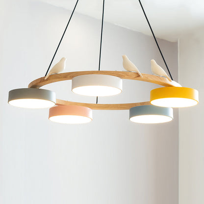 Velora Bird Round Chandelier