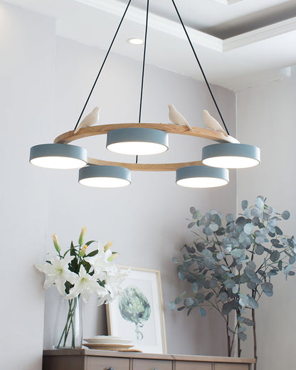 Velora Bird Round Chandelier