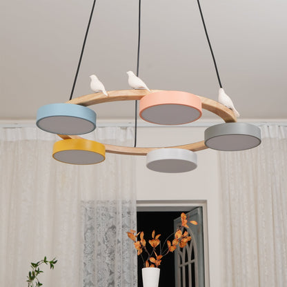 Velora Bird Round Chandelier