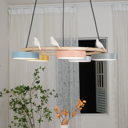 Velora Bird Round Chandelier