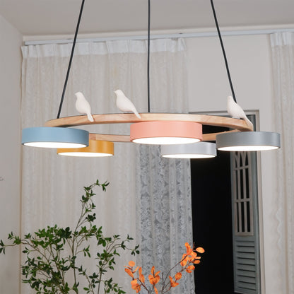 Velora Bird Round Chandelier