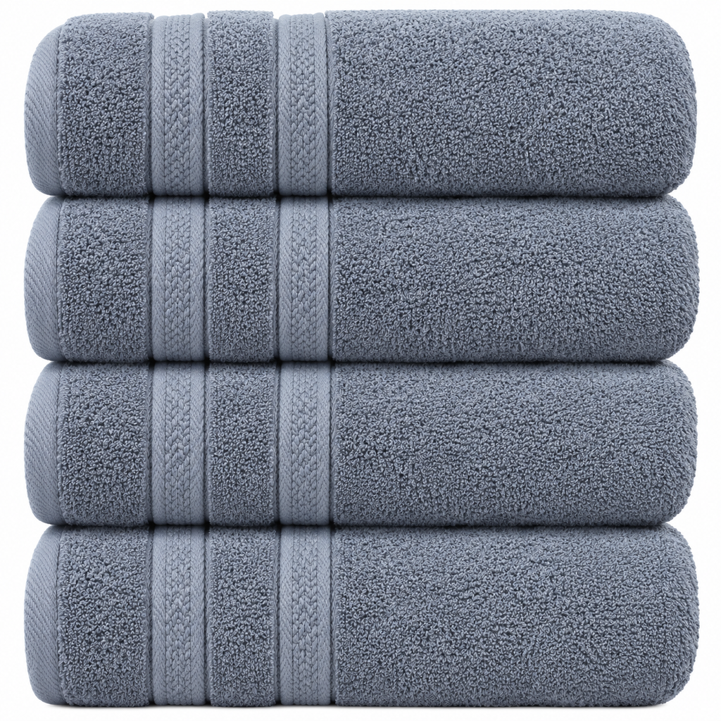 4-Piece Jumbo Bath Towel Set - Quick Dry Bathroom Towels