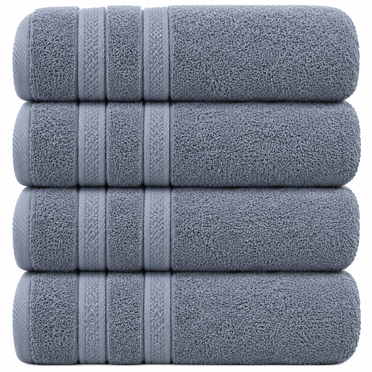 4-Piece Jumbo Bath Towel Set - Quick Dry Bathroom Towels