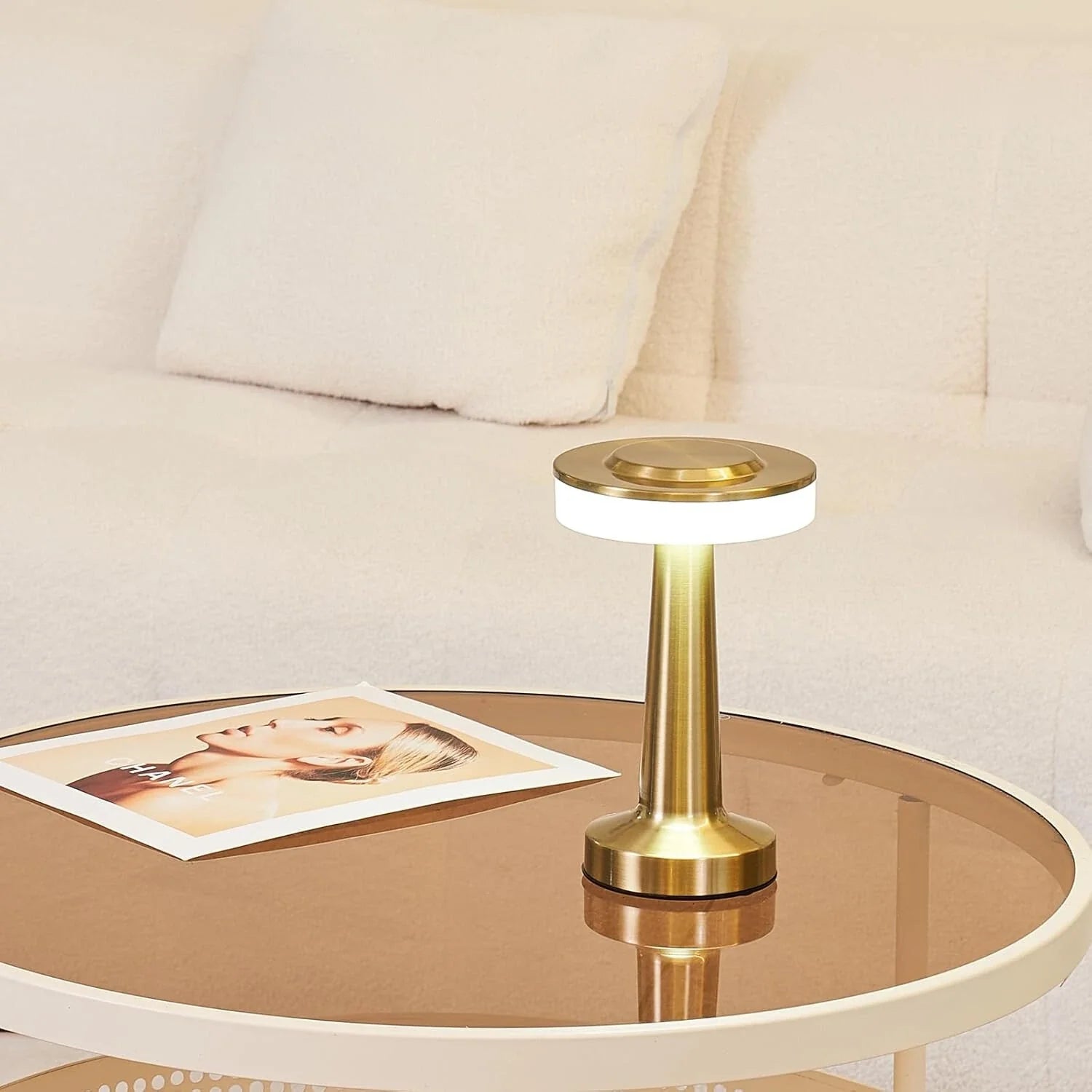 Portable Dimmable Table Lamp Elegant Retro Design