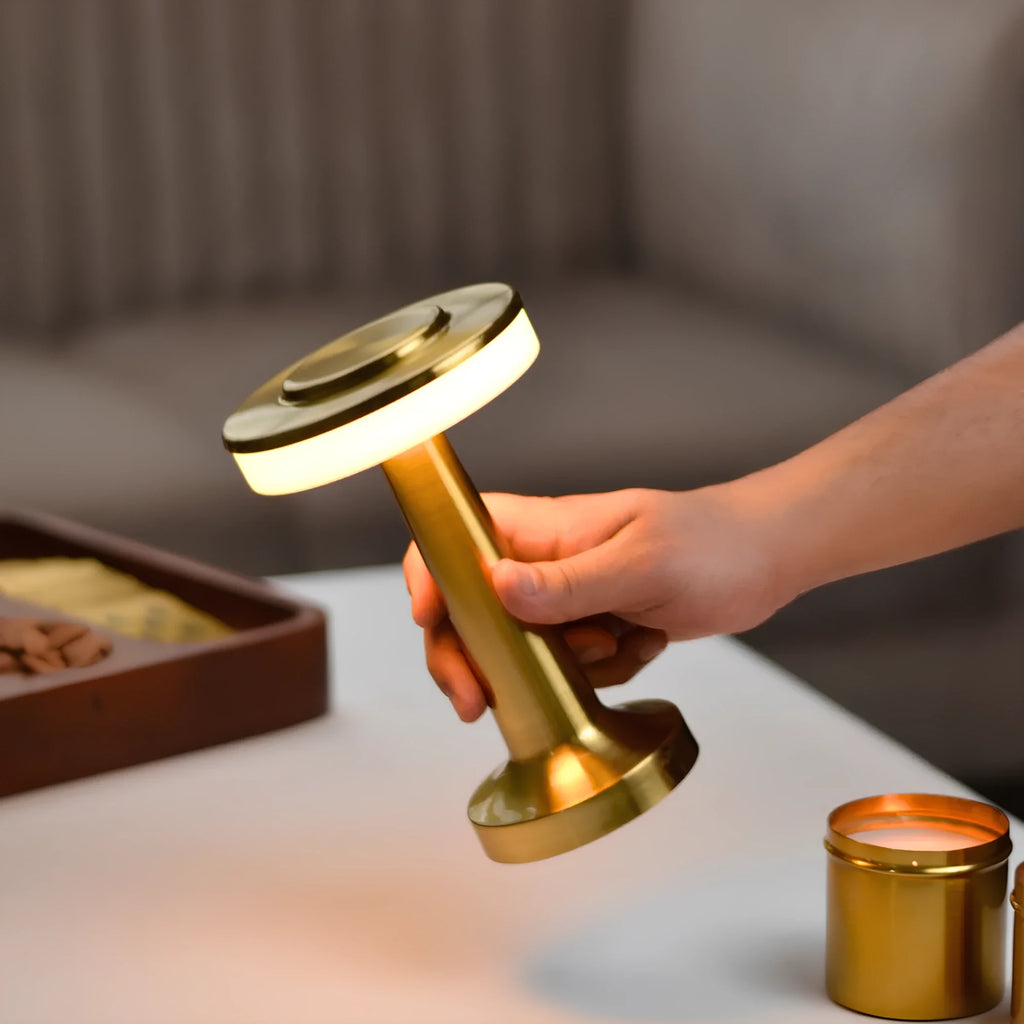 Portable Dimmable Table Lamp Elegant Retro Design