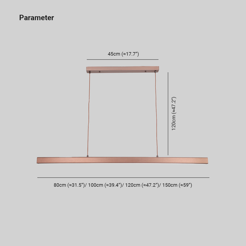 Modern Linear Pendant Light Adjustable LED Ceiling Fixture