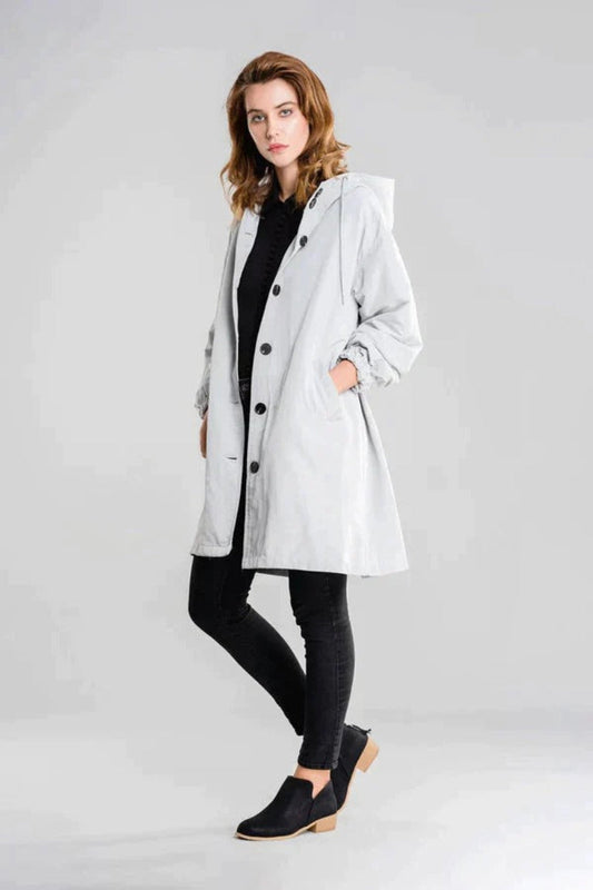 Women’s Waterproof Oversized Hooded Rain Jacket