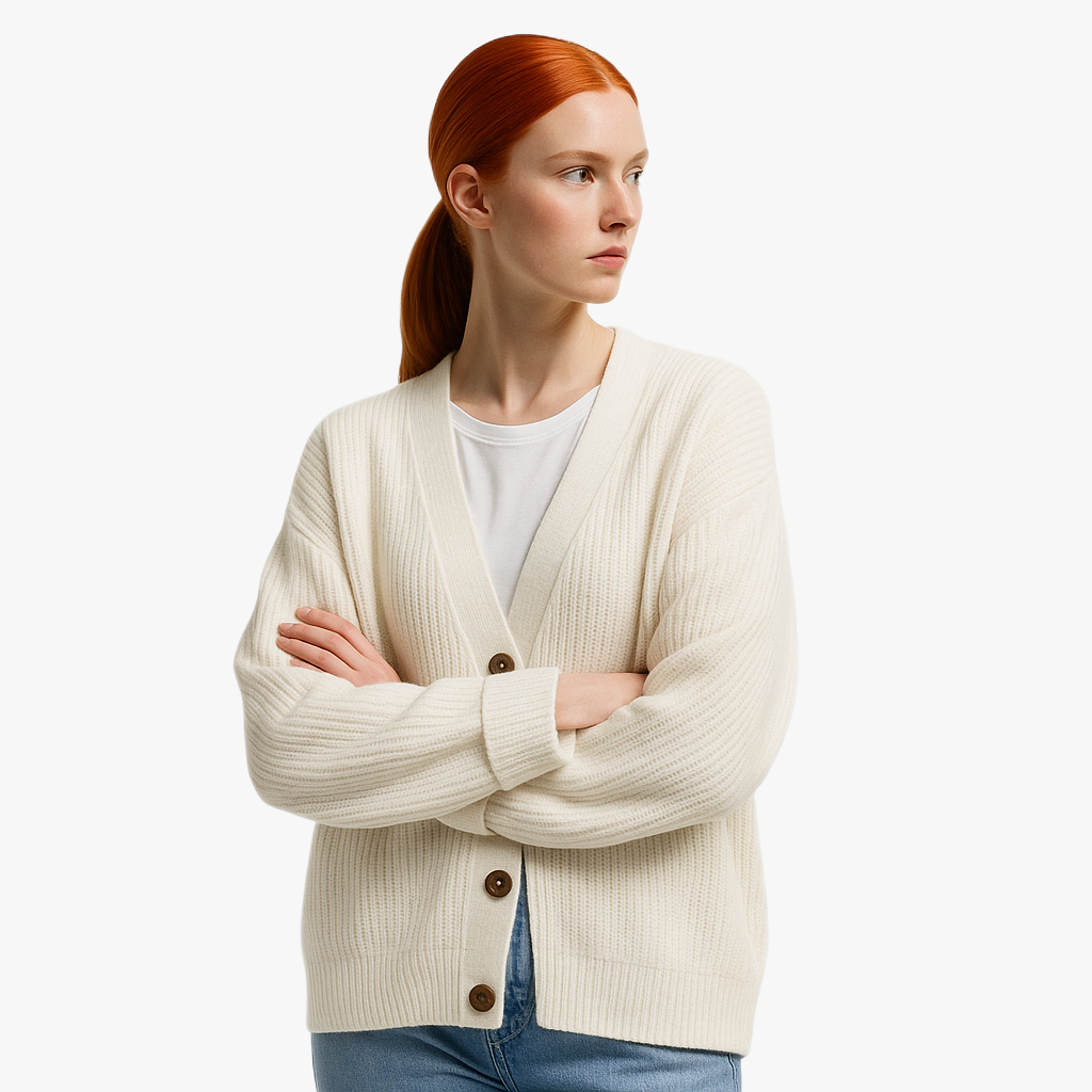 Warm Knitted Women's Cardigan for Cool Days