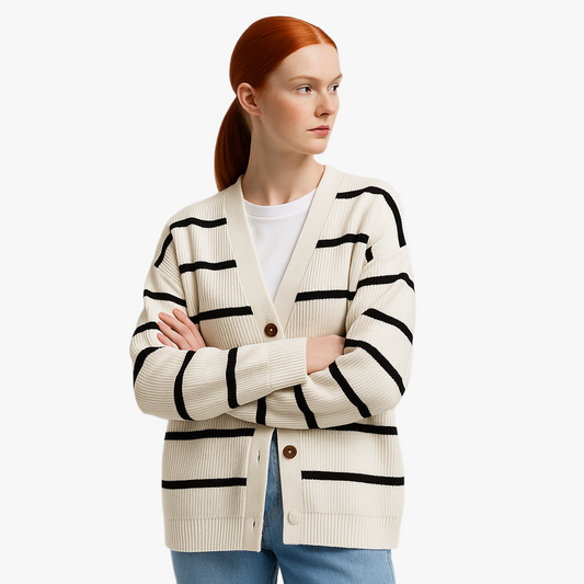 Warm Knitted Women's Cardigan for Cool Days