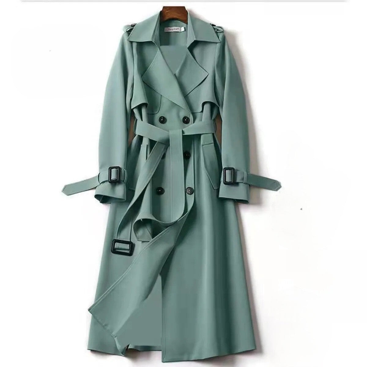 Women’s Classic Double-Breasted Coat Smart Mid-Length Style
