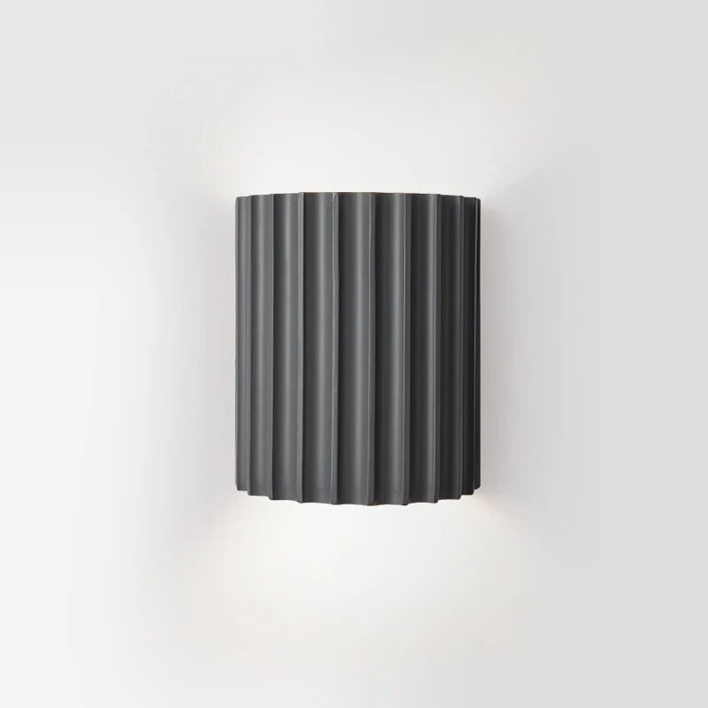 Indoor Wall Light Modern Ribbed Up-Down Glow Fixture