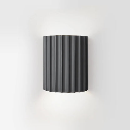 Indoor Wall Light Modern Ribbed Up-Down Glow Fixture
