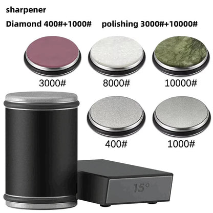 2-in-1 Rolling Knife Sharpener Dual-Angle Kitchen Blade Tool