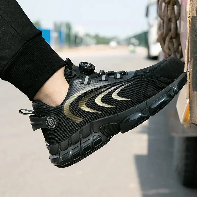 Men's Outdoor Safety Work Shoes with Steel Toe & Non-Slip Sole