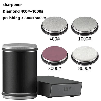 2-in-1 Rolling Knife Sharpener Dual-Angle Kitchen Blade Tool