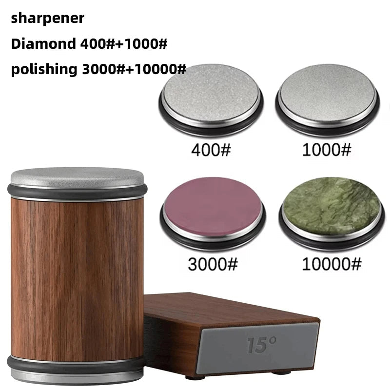 2-in-1 Rolling Knife Sharpener Dual-Angle Kitchen Blade Tool