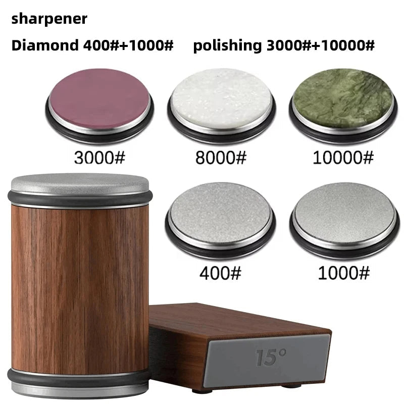 2-in-1 Rolling Knife Sharpener Dual-Angle Kitchen Blade Tool