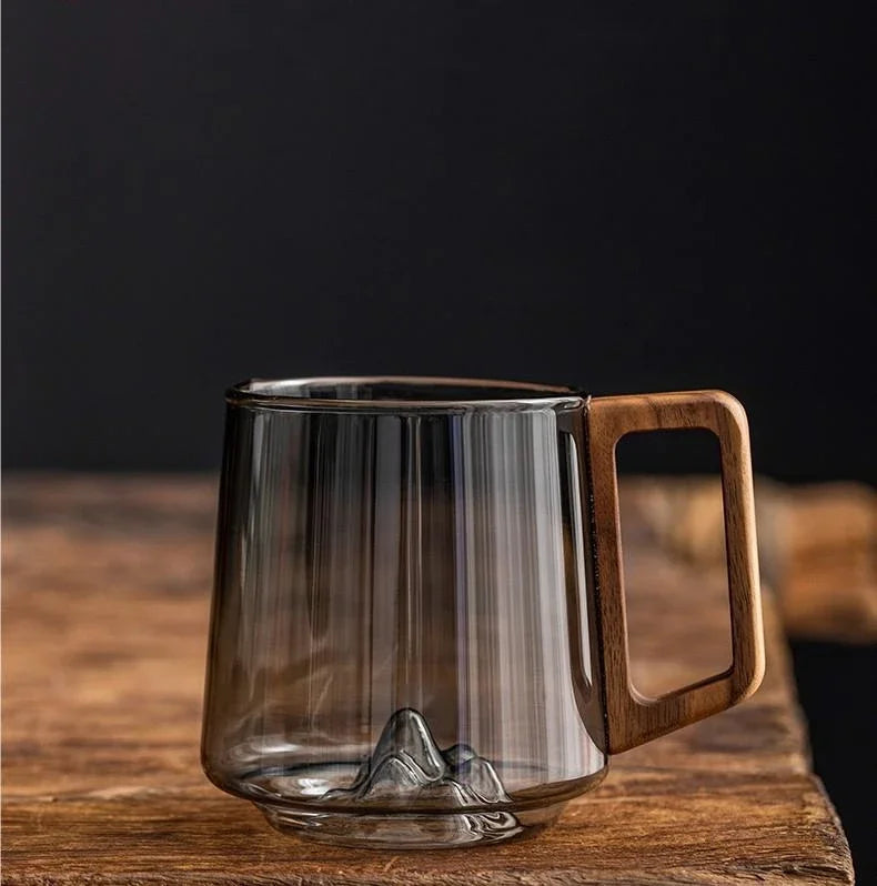 Wooden Handle Modern Mug Minimalist Home Drinkware
