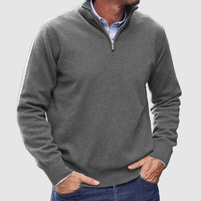 Men's Zip Sweater  Lightweight Everyday Layer with Timeless Appeal
