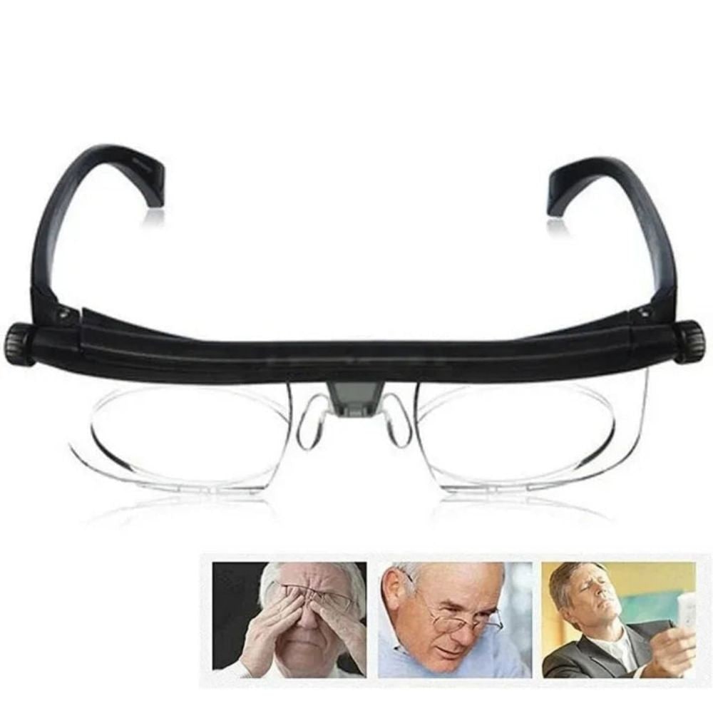 Adjustable Reading Glasses with Dual Focus Dials and Rimless Design - Image 1