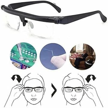 Adjustable Reading Glasses with Dual Focus Dials and Rimless Design - Image 2