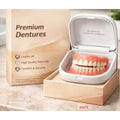 Affordable Removable Dentures with Flexible Cushion Grip Full Arch Set Cleaning - Image 1