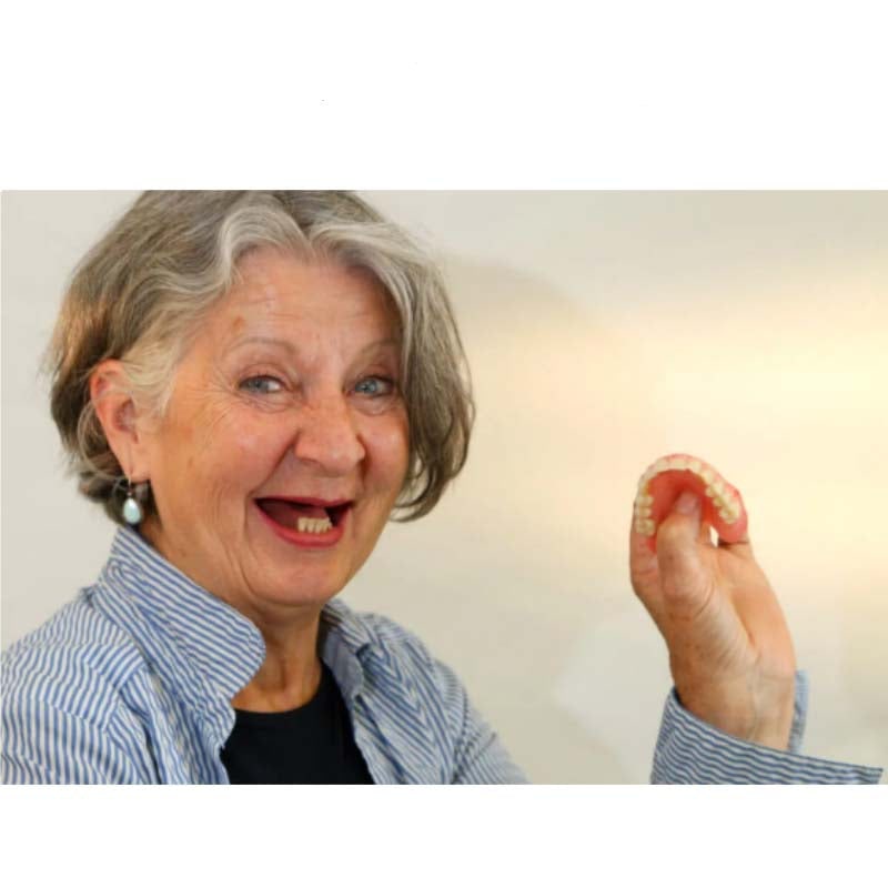 Affordable Removable Dentures with Flexible Cushion Grip Full Arch Set Cleaning - Image 2