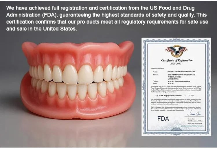 Affordable Removable Dentures with Flexible Cushion Grip Full Arch Set Cleaning - Image 3