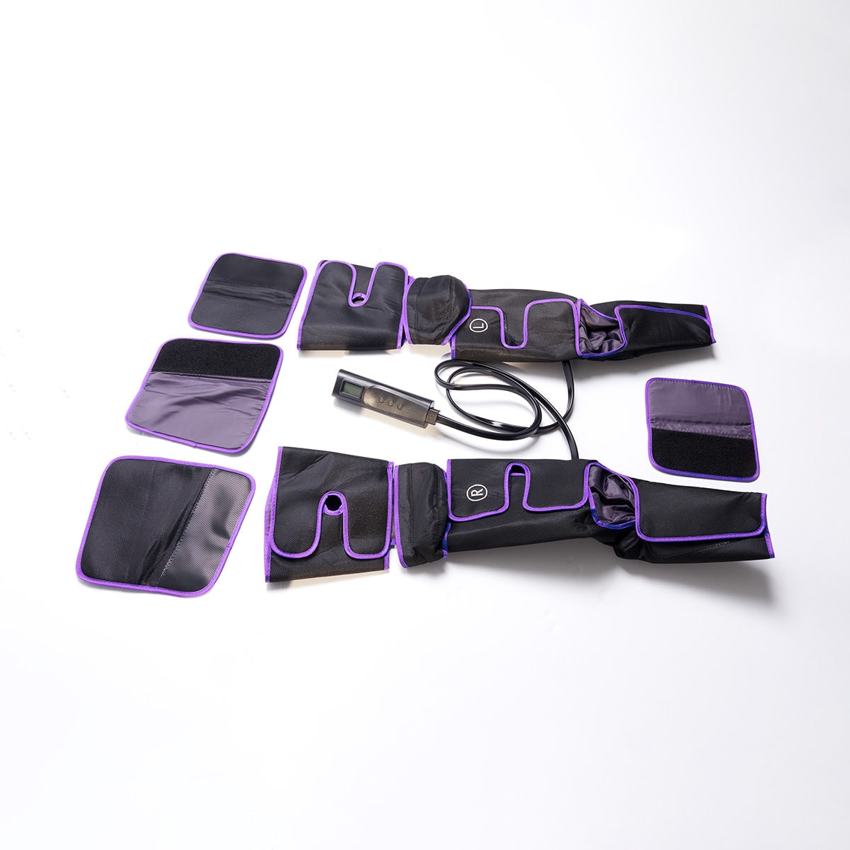 Air Compression Leg and Calf Massager with Heat Remote Control and Foot Pads Portable - Image 4