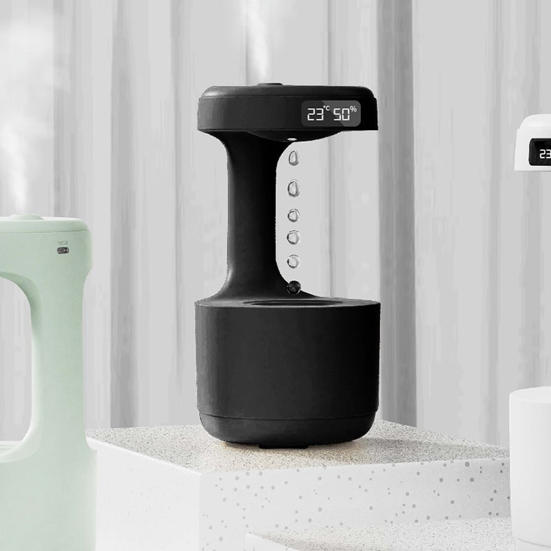 Anti Gravity Cool Mist Humidifier with LED Clock and Large Capacity for Room or Whole House - Image 10