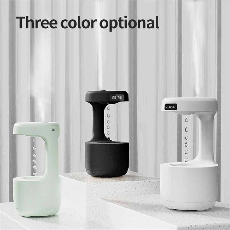 Anti Gravity Cool Mist Humidifier with LED Clock and Large Capacity for Room or Whole House - Image 11