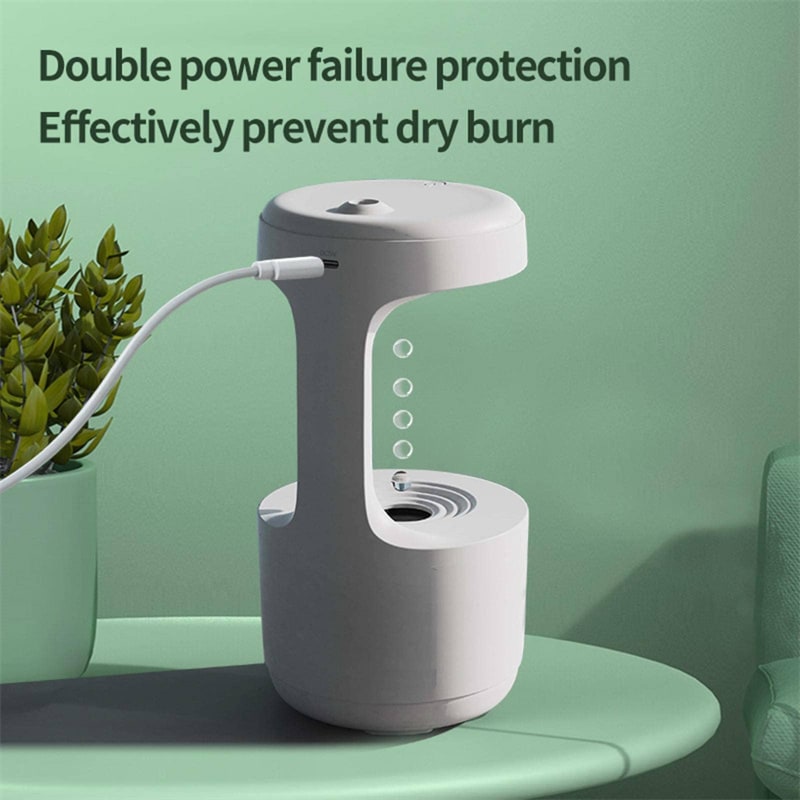 Anti Gravity Cool Mist Humidifier with LED Clock and Large Capacity for Room or Whole House - Image 5